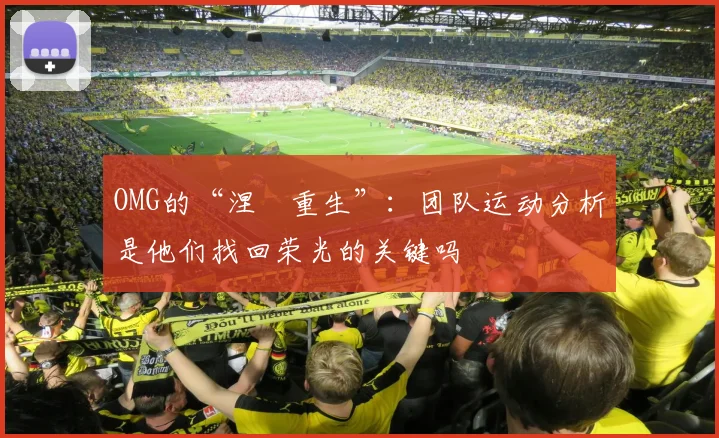 OMG的“涅槃重生”:团队运动分析是他们找回荣光的关键吗